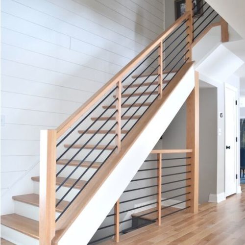Wooden Horizontal Railing with