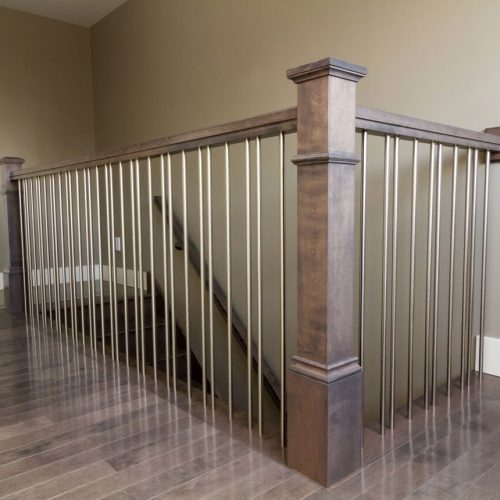 Traditional Wooden Railing with Spindles