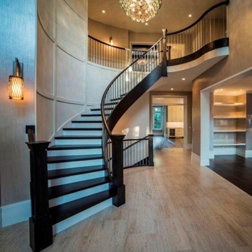 Traditional Closed Rise Curved Stair